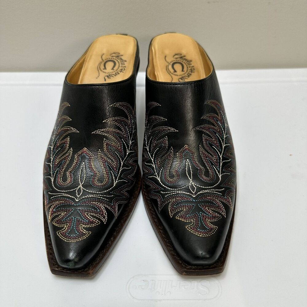 Charlie 1 Horse Mayela Shoe Womens Size 6B Western Mules Embroidered Artisan - Picture 3 of 9